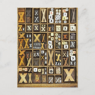 Letter X Postcard