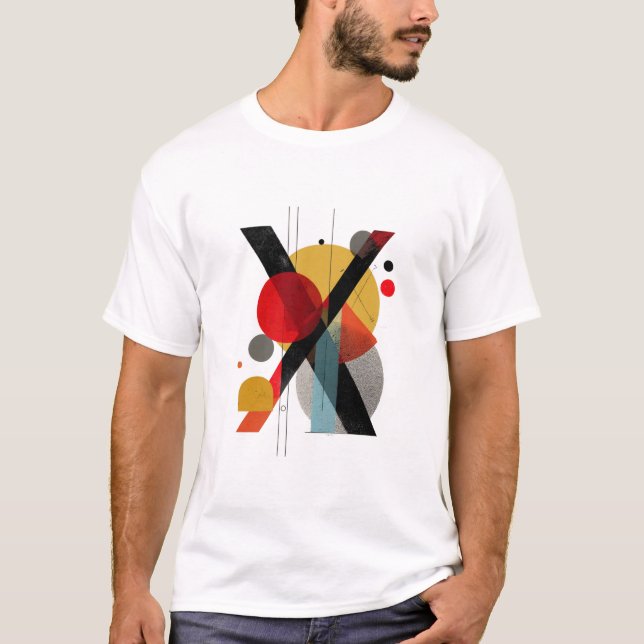 Letter X – Swiss-Modern Geometric Monogram  T-Shirt (Front)