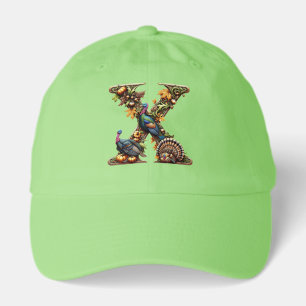Letter X Thanksgiving turkey style Hat