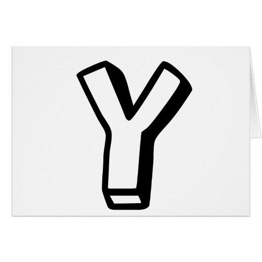 Letter Y (Front Horizontal)
