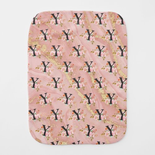 Letter Y Baby Burp Cloth