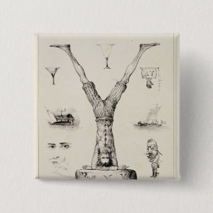 Letter Y from an alphabet primer Pinback Button