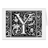 Letter Y Medieval Monogram Art Nouveau (Front Horizontal)