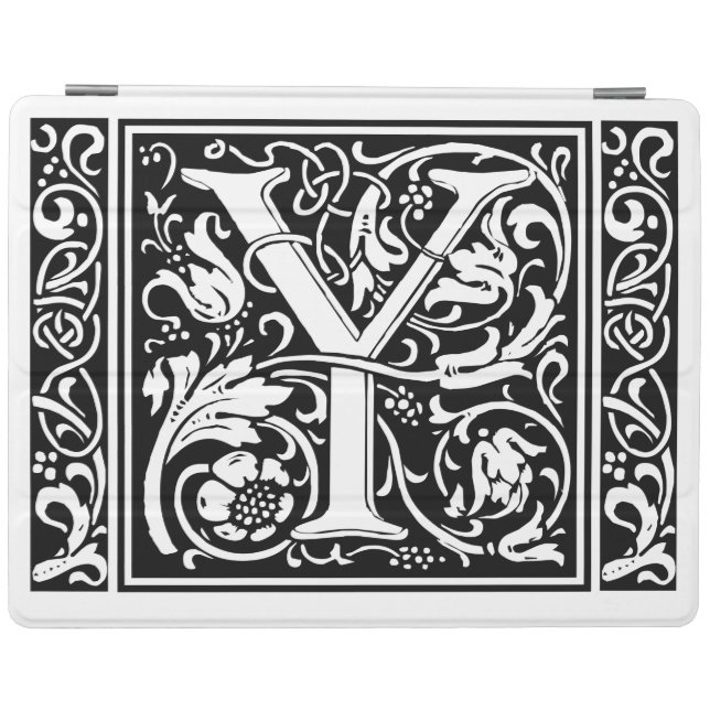 Letter Y Medieval Monogram Art Nouveau iPad Smart Cover (Horizontal)