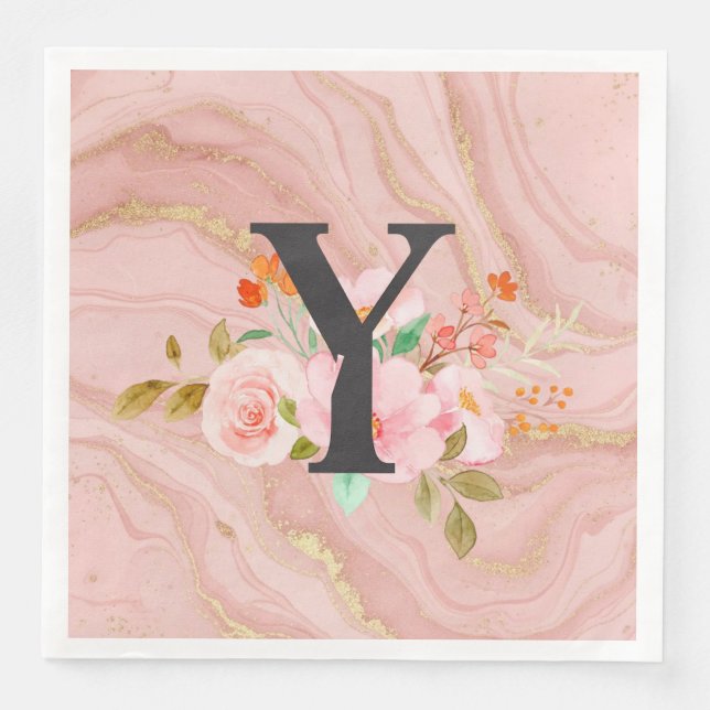 Letter Y Paper Dinner Napkins (Front)