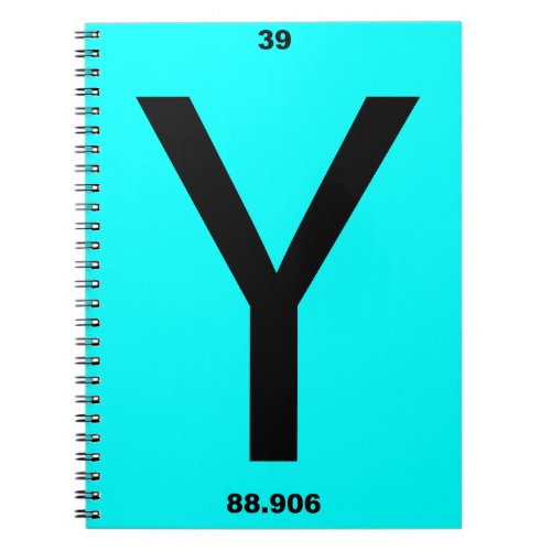 Letter Y periodic table Notebook