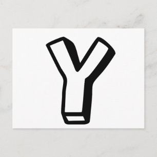 Letter Y Postcard