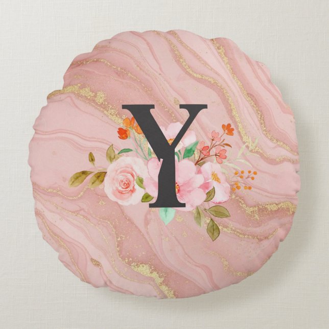 Letter Y Round Pillow (Front)
