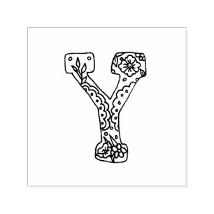 Letter Y self inking stamp
