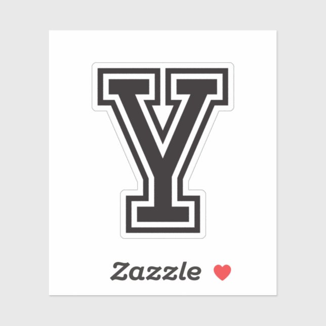 Letter Y sporty college font alphabet Sticker (Sheet)