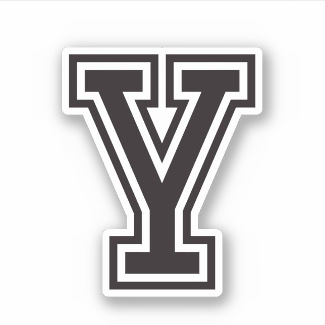 Y letter college font USA' Sticker