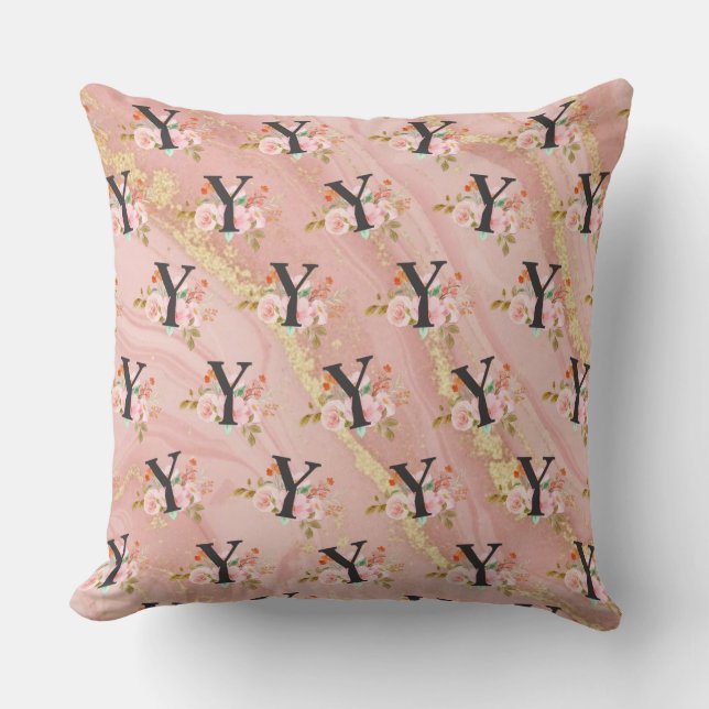 Letter Y Throw Pillow (Front)