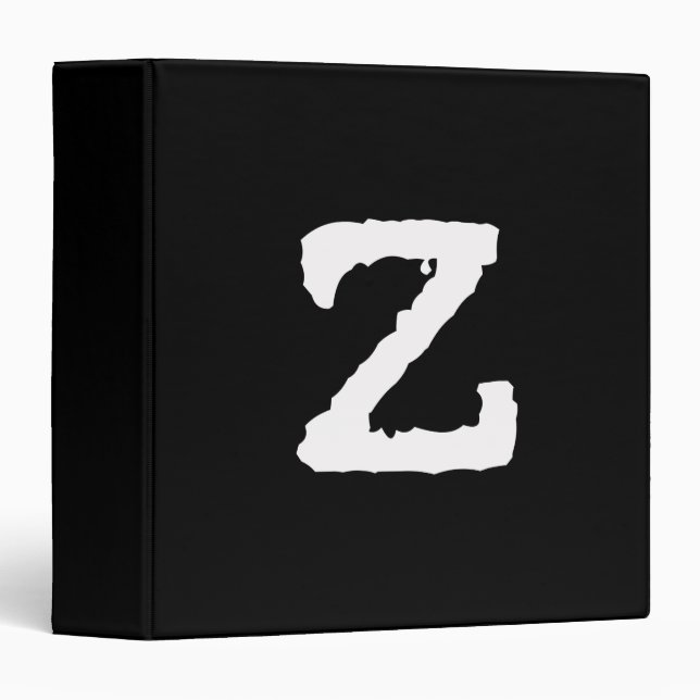 Letter Z 3 Ring Binder (Front/Spine)