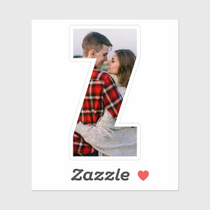 Letter Z Alphabet & Photo Custom-Cut Vinyl Sticker
