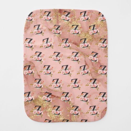 Letter Z Baby Burp Cloth