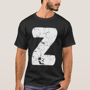 Letter Z Big Capital Alphabet Monogram Distressed  T-Shirt