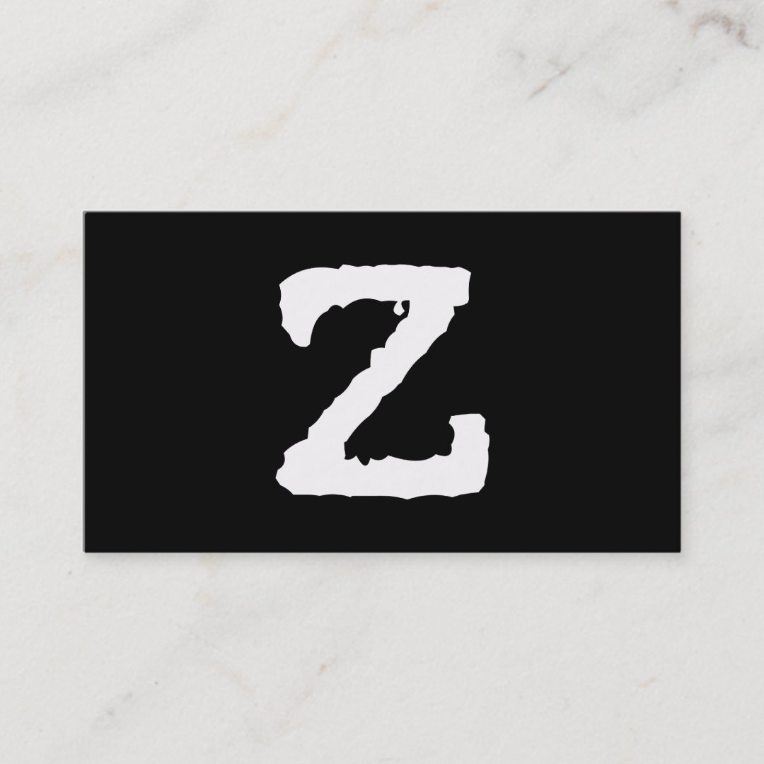 Letter Z Business Card | Zazzle