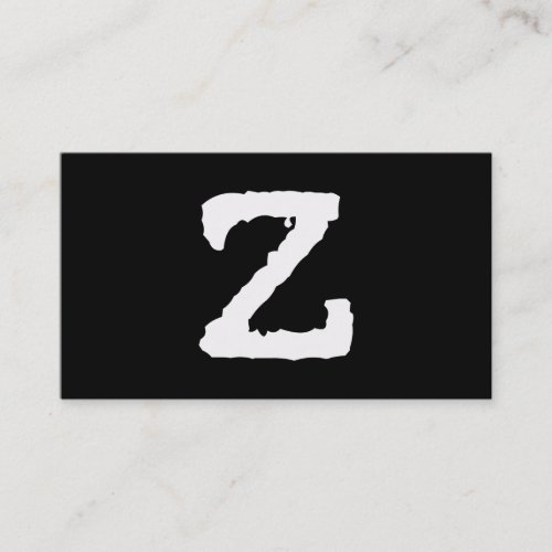 Letter Z Business Card
