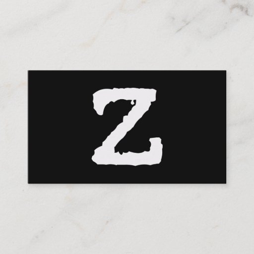 Customizable Letter Z Business Card