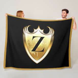 Letter Z Capital Alphabet Fleece Blanket