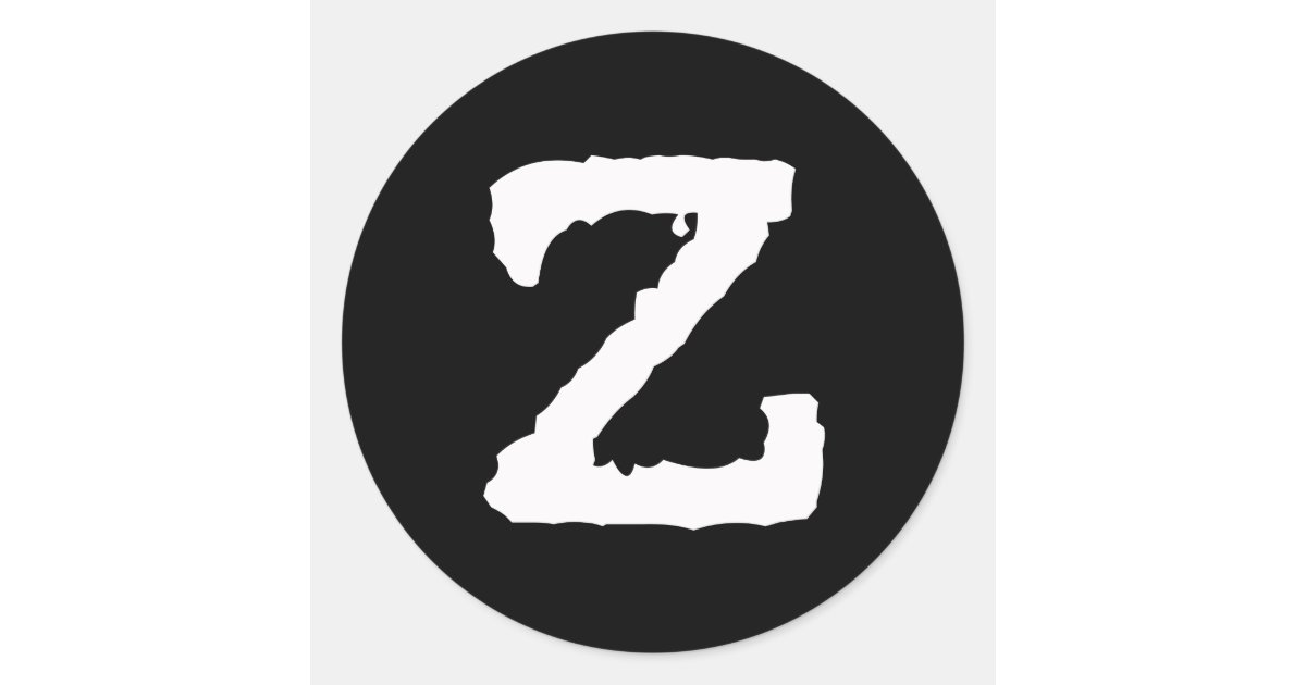 Letter Z Classic Round Sticker Zazzle