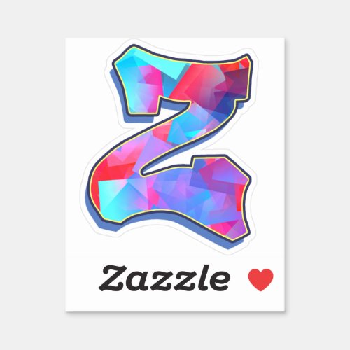 Letter Z _ Color Mix Sticker