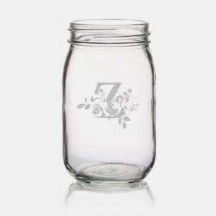 Letter Z Mason Jar