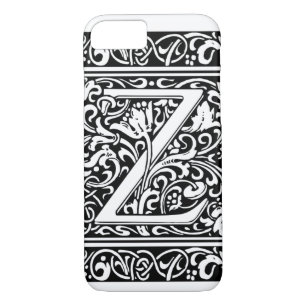 Letter Z Medieval Monogram Art Nouveau iPhone 8/7 Case