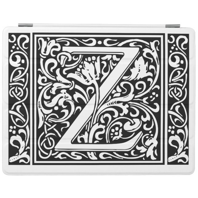 Letter Z Medieval Monogram Art Nouveau iPad Smart Cover (Horizontal)
