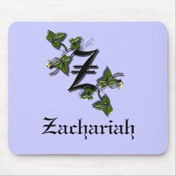 Letter Z Monogram  Personalize Mouse Pad by Lynnes_creations at Zazzle