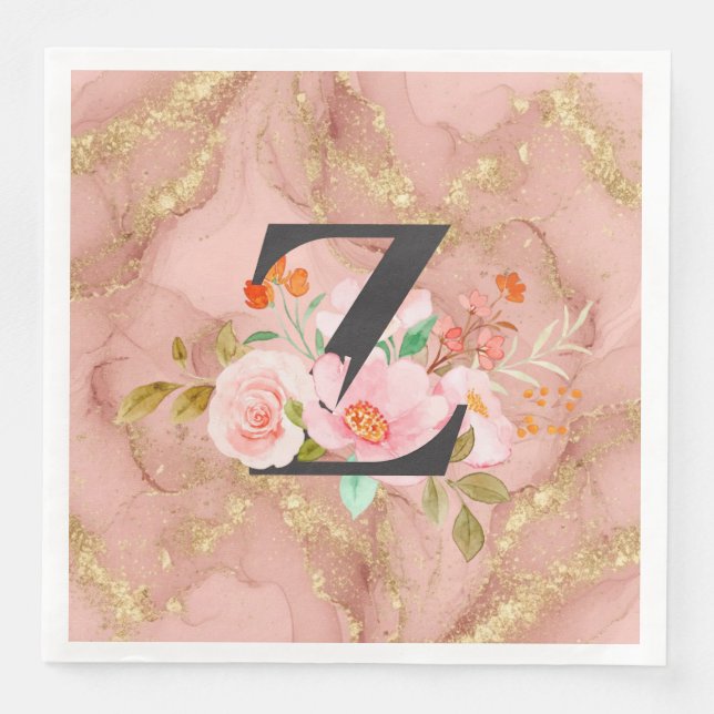 Letter Z Paper Dinner Napkins (Front)