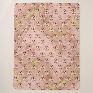 Letter Z Sherpa Blanket
