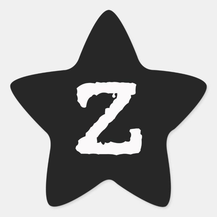 Letter Z Star Sticker