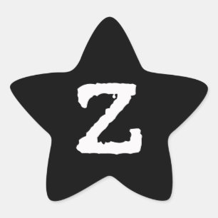 Letter Z Star Sticker