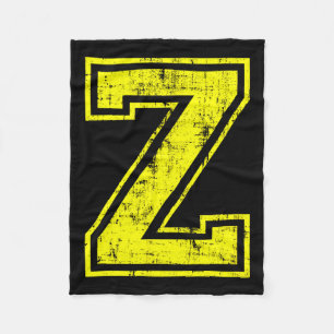 Letter Z Uppercase Alphabet Classic Fleece Blanket