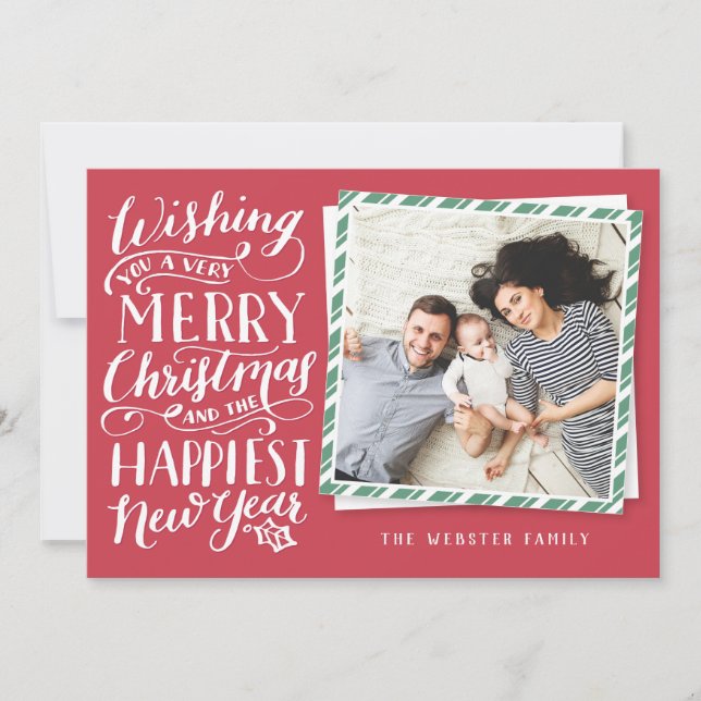 Lettered Christmas Holiday Card (Front)