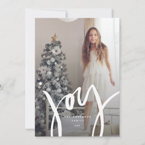 Lettered Joy Holiday Photo Card