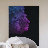 Lettered Lion | Digital Animal | Custom Art Safari