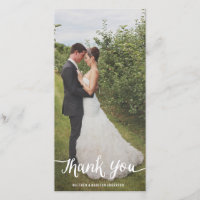 Lettered Overlay | Wedding Thank You Photo Card