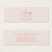 Lettered Rose Gold Foil  Baby Shower Book Request (Front & Back)