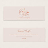 Lettered Rose Gold Foil Baby Shower Diaper Raffle (Front & Back)