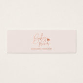 Lettered Rose Gold Foil Baby Shower Diaper Raffle (Front)