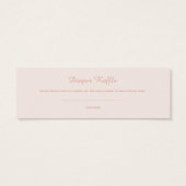 Lettered Rose Gold Foil Baby Shower Diaper Raffle (Back)