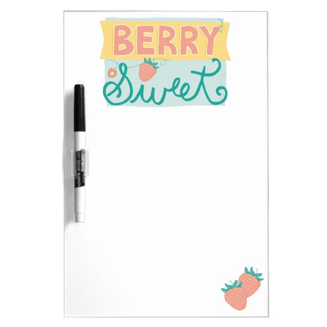 Lettered Strawberry Dry Erase Board (Front)
