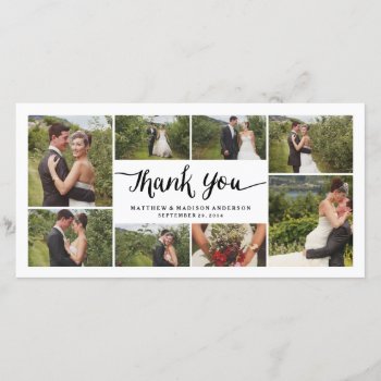 Lettered | Wedding Thank You Photo Card by FINEandDANDY at Zazzle