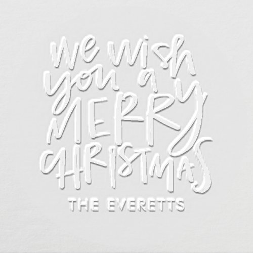 Lettered Wish You a Merry Christmas Personalized Embosser