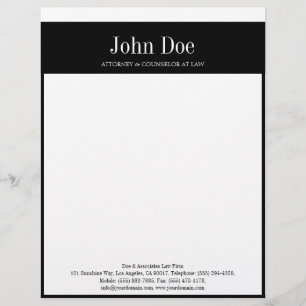 Letterhead Black White - Matches Business Card