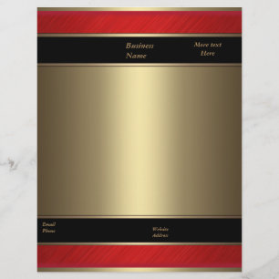 Letterhead Business Red Metal Bronze Gold