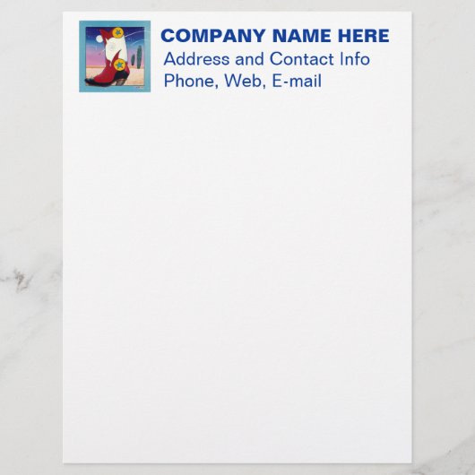 Letterhead - Cowboy Boot, All Dressed Up (Front)