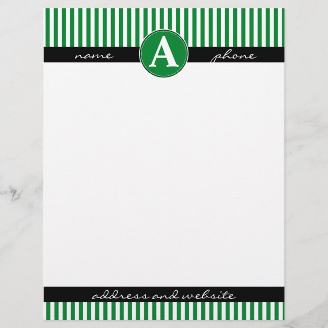 Letterhead, Custom and Monogrammed Letterhead (Front)